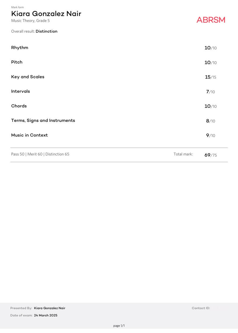 Theory Grade 5 Distinction Theory Grade 5 Distinction